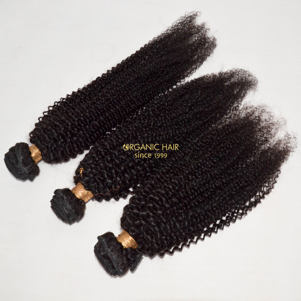 Virgin remy indian curly hair extensions